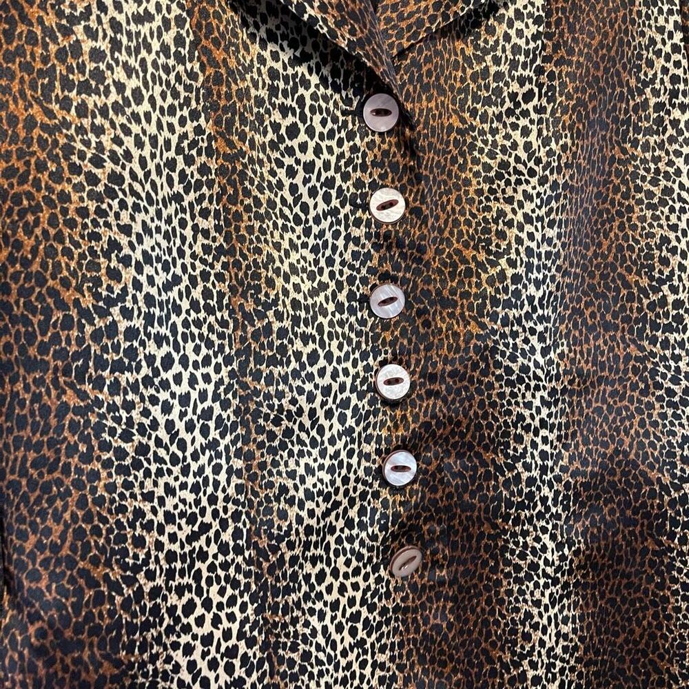 Vintage Clio 2 Suit Cheetah Print Blazer Size 12 - Picture 2 of 7